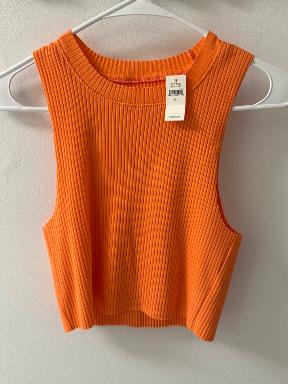 aerie NWT Orange Ribbed Tank Crop